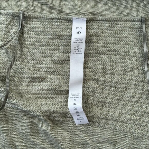 Lululemon Cashlu Knit Wrap Sweater (Size XS/S) Rosemary Lightweight Cardigan - Picture 11 of 12